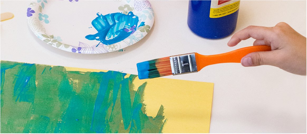 Child painting a picture