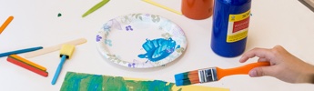 mobile Child painting a picture
