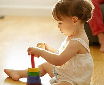 Child playing with a toy