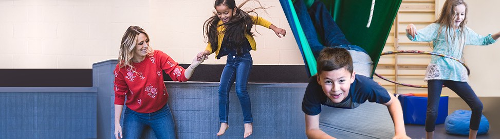 Children having fun with multiple activities