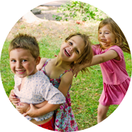 Children playing tag