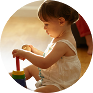 Child playing with a toy