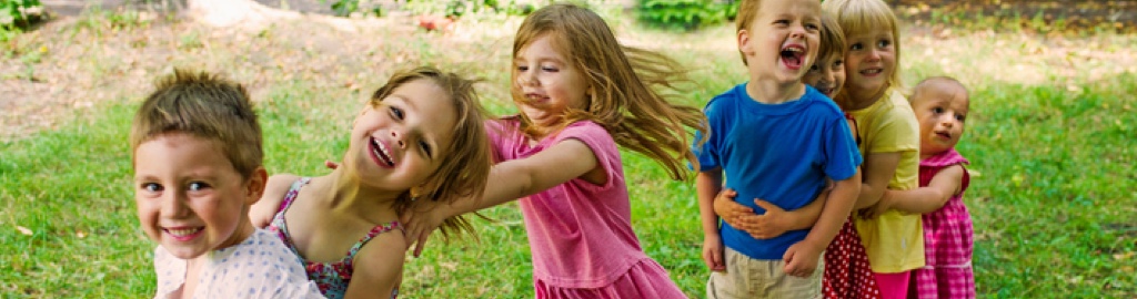 Children playing tag